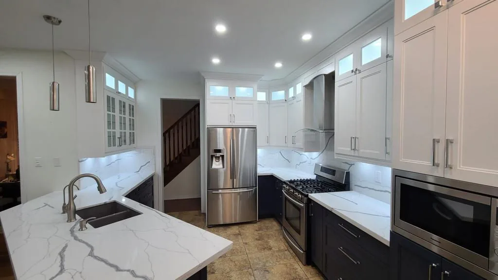 Compact white kitchen