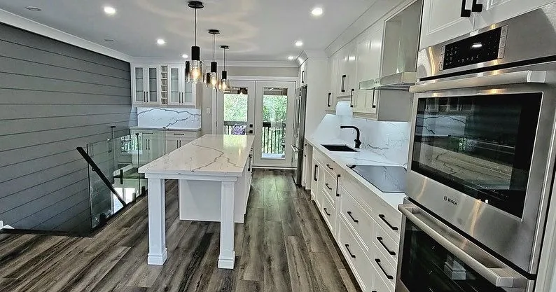 Long contemporary kitchen