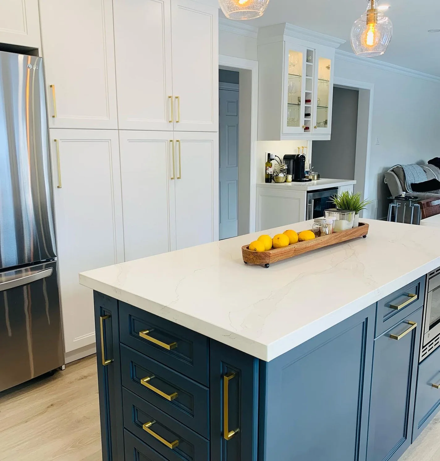 Modern custom kitchen with integrated storage