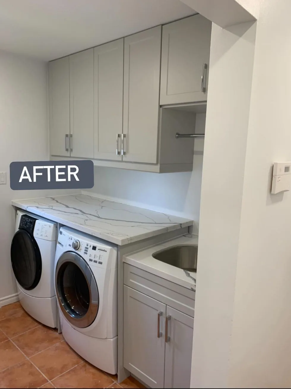 Laundry room after cabinetry