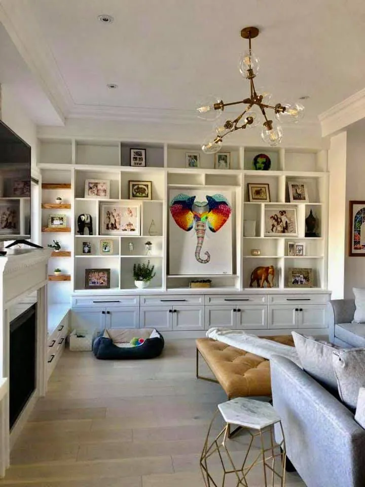 Library style built-in cabinetry